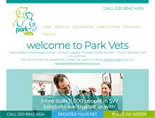 Tablet Screenshot of parkvets.co.uk